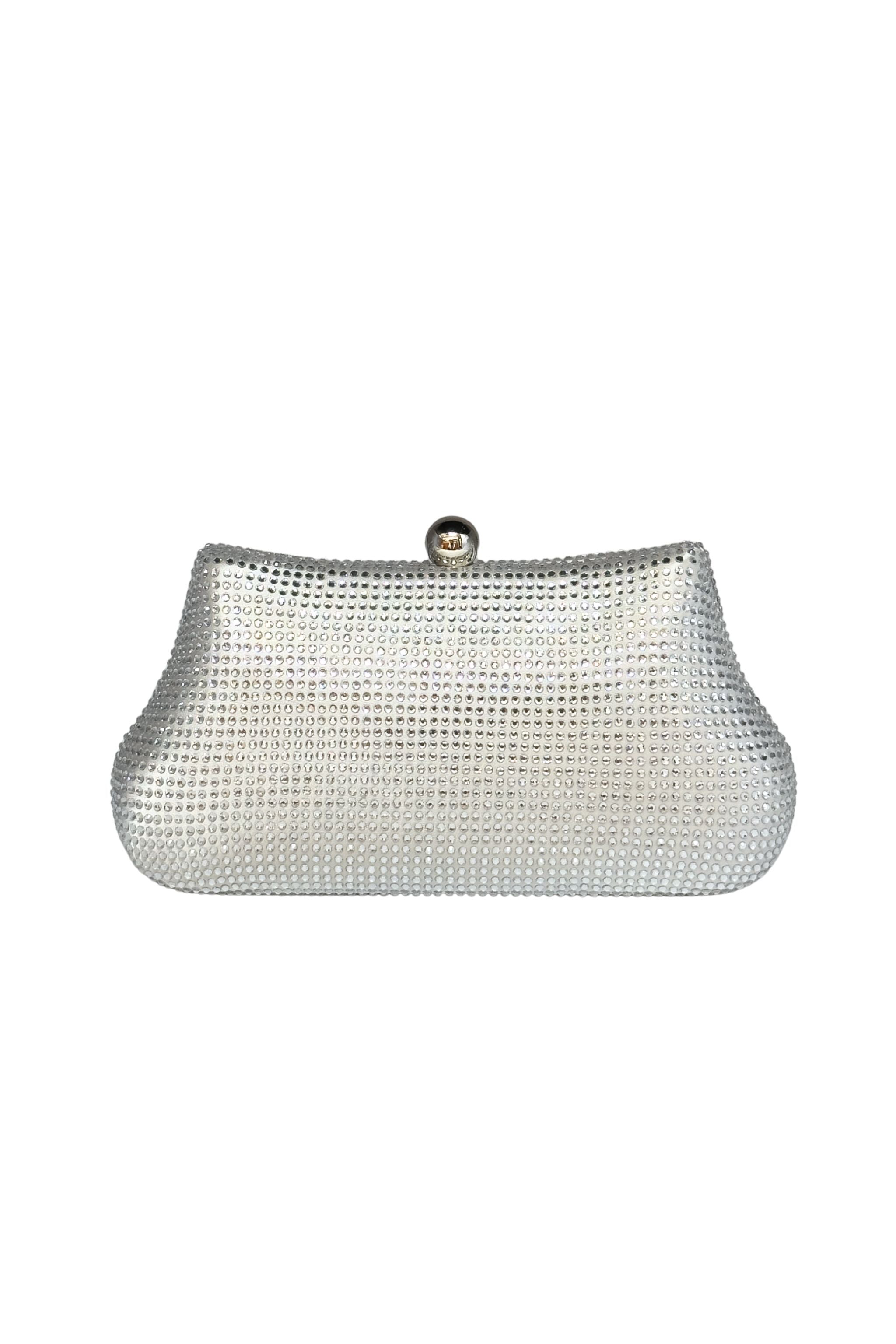 Silver Crystal Clutch – Elegant Evening Bag