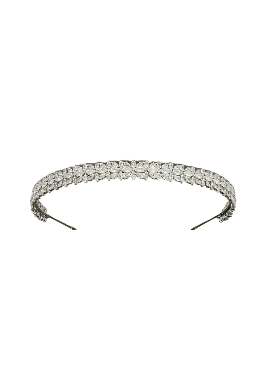 Classic Silver Crystal Tiara – Elegant Bridal Crown Headband