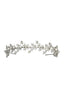 Silver Crystal & Pearl Vine Tiara – Elegant Bridal Headband