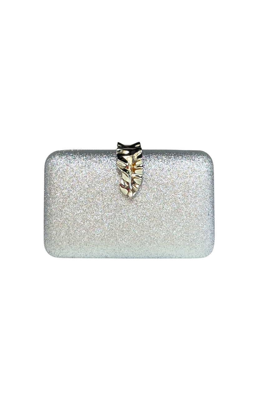Silver Crystal Box Clutch – Sparkly Evening Handbag