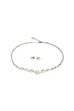 Pearl & Crystal Jewelry Set – Elegant Necklace and Earrings