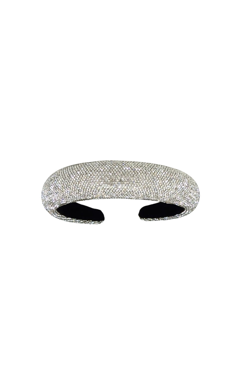Silver Padded Headband – Sparkly Bridal Hair Accessory