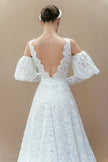 white lace wedding dress