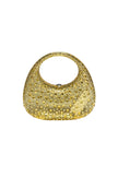 Transparent Gold Bridal Crystal Handbag
