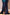Navy sequin gown with a high slit.