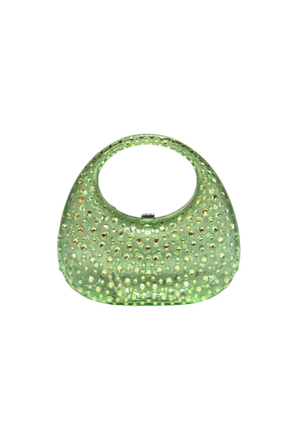 Transparent Green Bridal Crystal Handbag