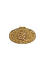 Gold Crystal Floral Clutch