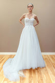 strapless white wedding gown