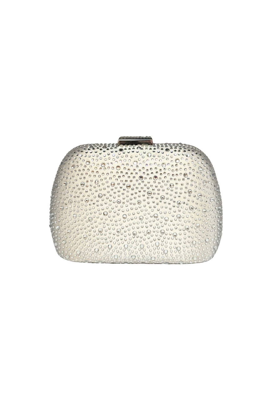 Silver Rhinestone Clutch – Sparkly Evening Handbag