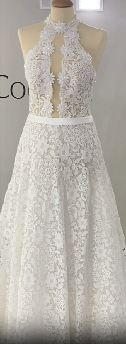 Floral Embroidered Wedding Dress